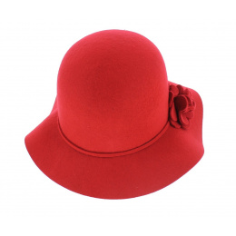 Capeline Feutre laine Rouge - Traclet