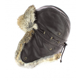 Ingo Rabbit Leather Ushanka Hat - Gena