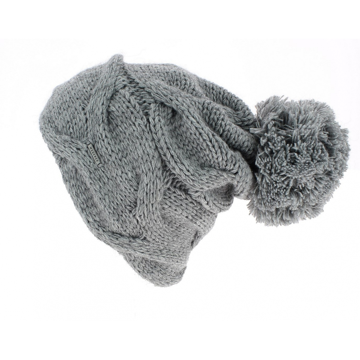 bonnet pompon gris