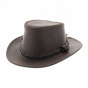 Australian Hat Highlander Leather UPF50+ Brown - Jacaru