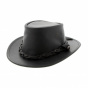 Black Leather Highlander Hat - Jacaru