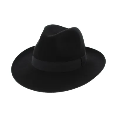 Fedora Hat Felt Wool Black Waterproof - Traclet