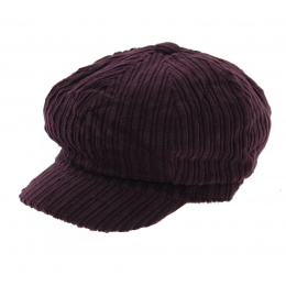 Velvet newsboy cap - Violet