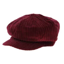 Casquette gavroche velours Bordeaux - Traclet Reference : 6196 | Chapellerie Traclet