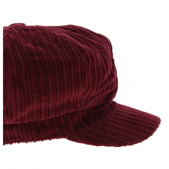 Burgundy Velvet Newsboy Cap - Traclet