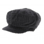 Grey Velvet Newsboy Cap - Traclet
