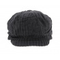 Grey Velvet Newsboy Cap - Traclet