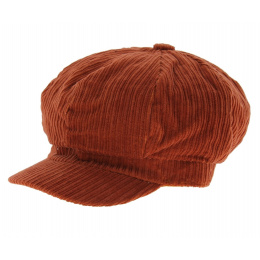 Casquette gavroche velours Rouille - Traclet