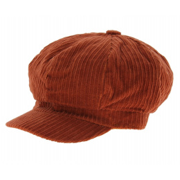 Rust velvet newsboy cap - Traclet