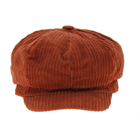 Rust velvet newsboy cap - Traclet