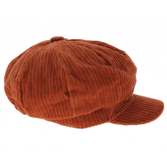 Rust velvet newsboy cap - Traclet