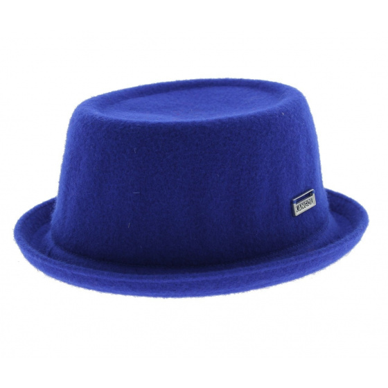 PorkPie Wool Mowbray Blue Hat - Kangol