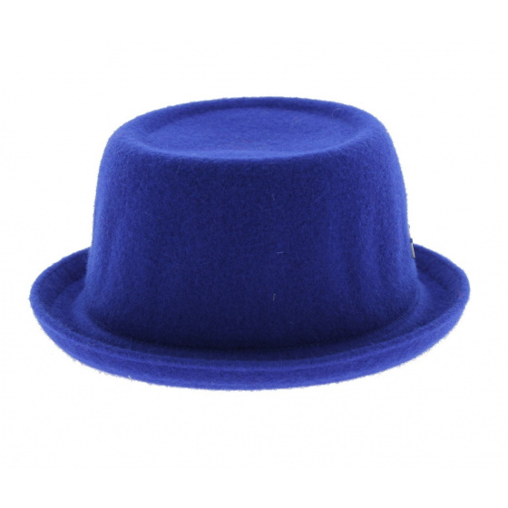 PorkPie Wool Mowbray Blue Hat - Kangol