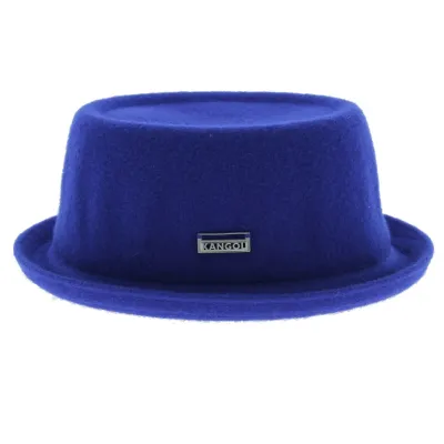 PorkPie Wool Mowbray Blue Hat - Kangol - Traclet Boutique Reference: 6234 | Traclet Hat Shop