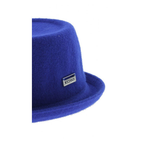 PorkPie Wool Mowbray Blue Hat - Kangol
