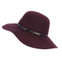 Joan Cranberry Wide-Brimmed Hat - Betmar