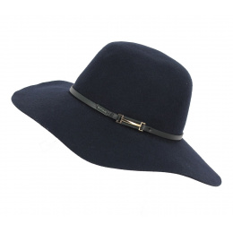 Joan Wide-Brimmed Hat Midnight Blue - Betmar