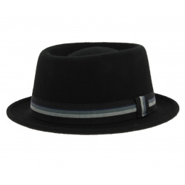 Porkpie Crooner Hat - Black