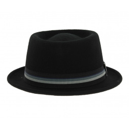 Porkpie Crooner Hat - Black