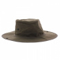 Hat with chinstrap - brown oiled bob