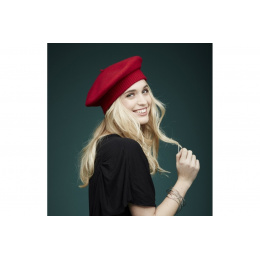 Beret Parisienne Héritage by Laulhère - Rouge Hermès