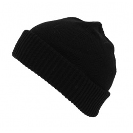 Cousteau wool beanie Made in France - Black
