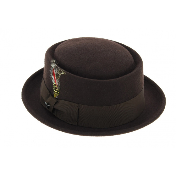 Chapeau Pork Pie Walworth Marron - Jaxon