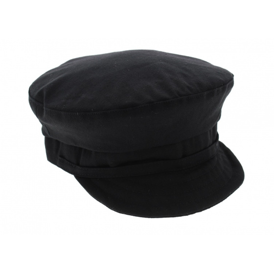 Black Cotton Engineer Cap - TRACLET Black Cotton Engineer Cap - TRACLET