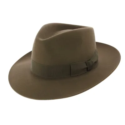 Chapeau Fédora Feutre Poil De Lapin Taupe - Traclet Reference : 6388 | Chapellerie Traclet