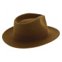Camel Rabbit Fur Felt Fedora Hat - Traclet