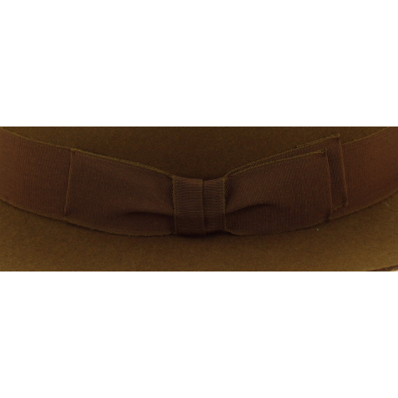 Chapeau Fédora Feutre Poil De Lapin Camel - Traclet
