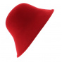 Multi-Shape Cloche Hat in Red Wool Felt - Scala
