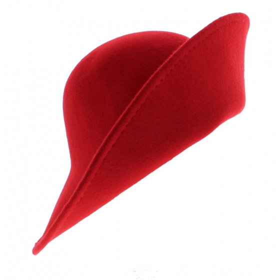 Chapeau Cloche Multi-Formes Feutre laine Rouge - Scala