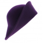 Multi-Shape Bell Hat Wool Felt Plum - Scala