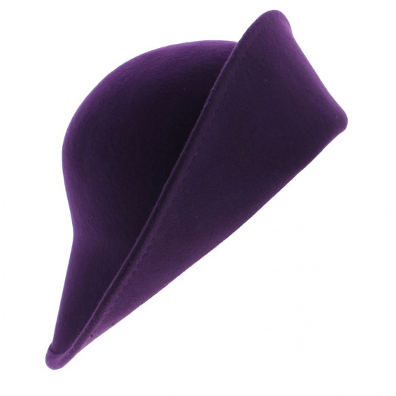 Multi-Shape Bell Hat Wool Felt Plum - Scala