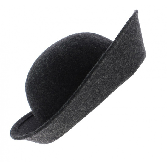 Chapeau Cloche Multi-Formes Feutre laine Anthracite - Scala