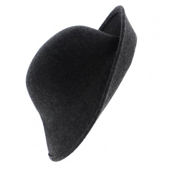 Multi-Shape Cloche Hat Wool Felt Anthracite - Scala Multi-Shape Cloche Hat Wool Felt Anthracite - Scala