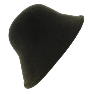 Chapeau Cloche Multi-Formes Feutre laine Olive - Scala Reference : 6396 | Chapellerie Traclet