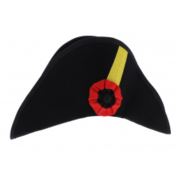 First Empire Black Wool Felt Bicorn - Traclet