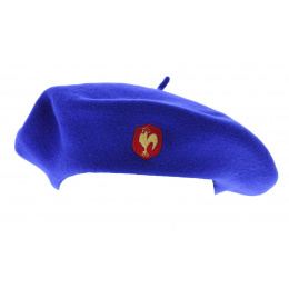 Béret officiel XV de France Bleu-Roi Coq brodé - Héritage par Laulhère