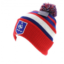 Official FFF beanie with pom-pom & Tricolor Stripes