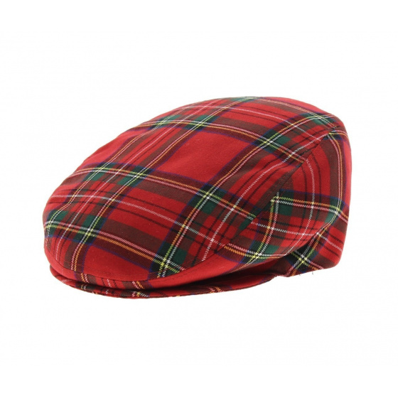 Flat cap - Red Tartan