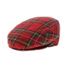 Flat cap - Red Tartan