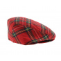 Flat Cap - Red Tartan