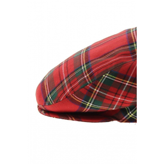 Flat Cap - Red Tartan