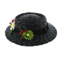 Mary Poppins Synthetic Straw Hat Black - Traclet