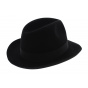 Black Beaver Fur Felt Hat Beaver - Borsalino
