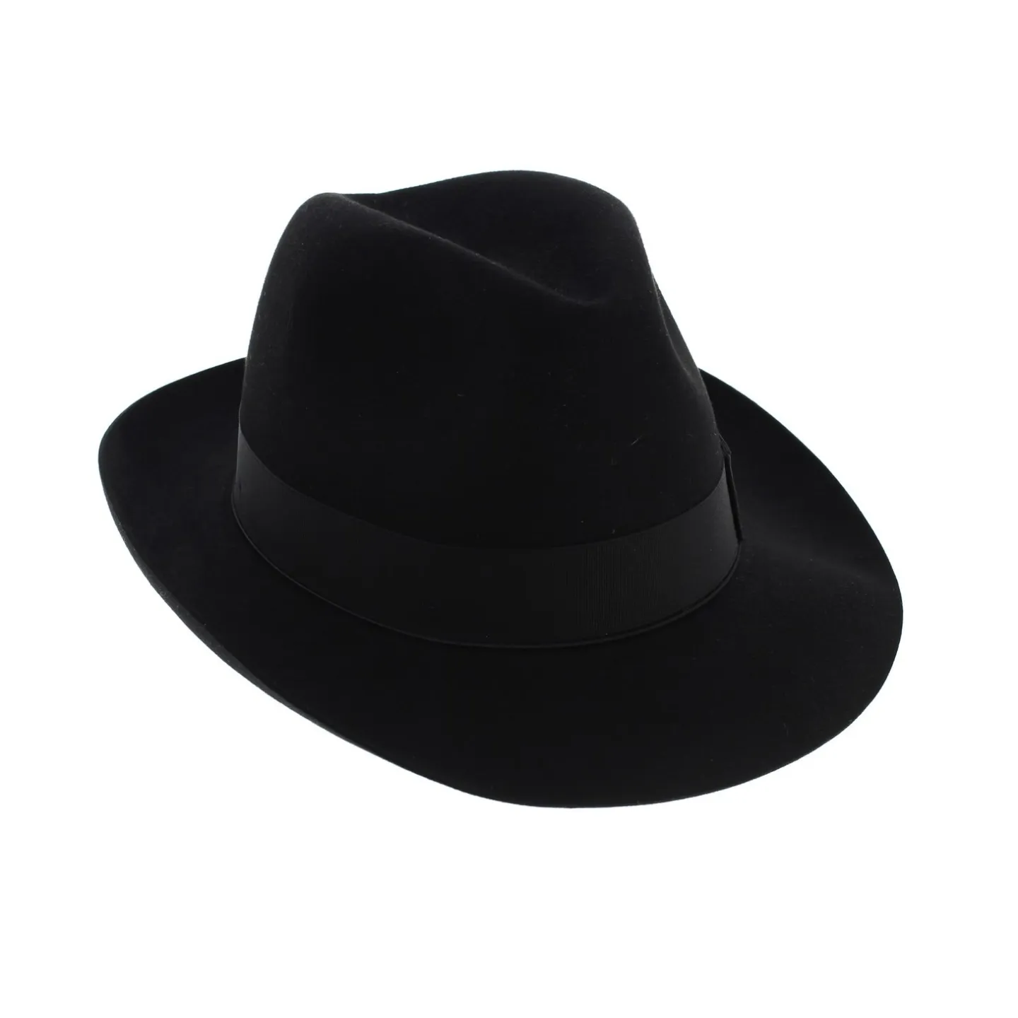 Chapeau Feutre Poil de Castor Noir Beaver - Borsalino Reference : 6425 | Chapellerie Traclet