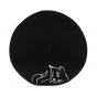 Embroidered Beret - Cat