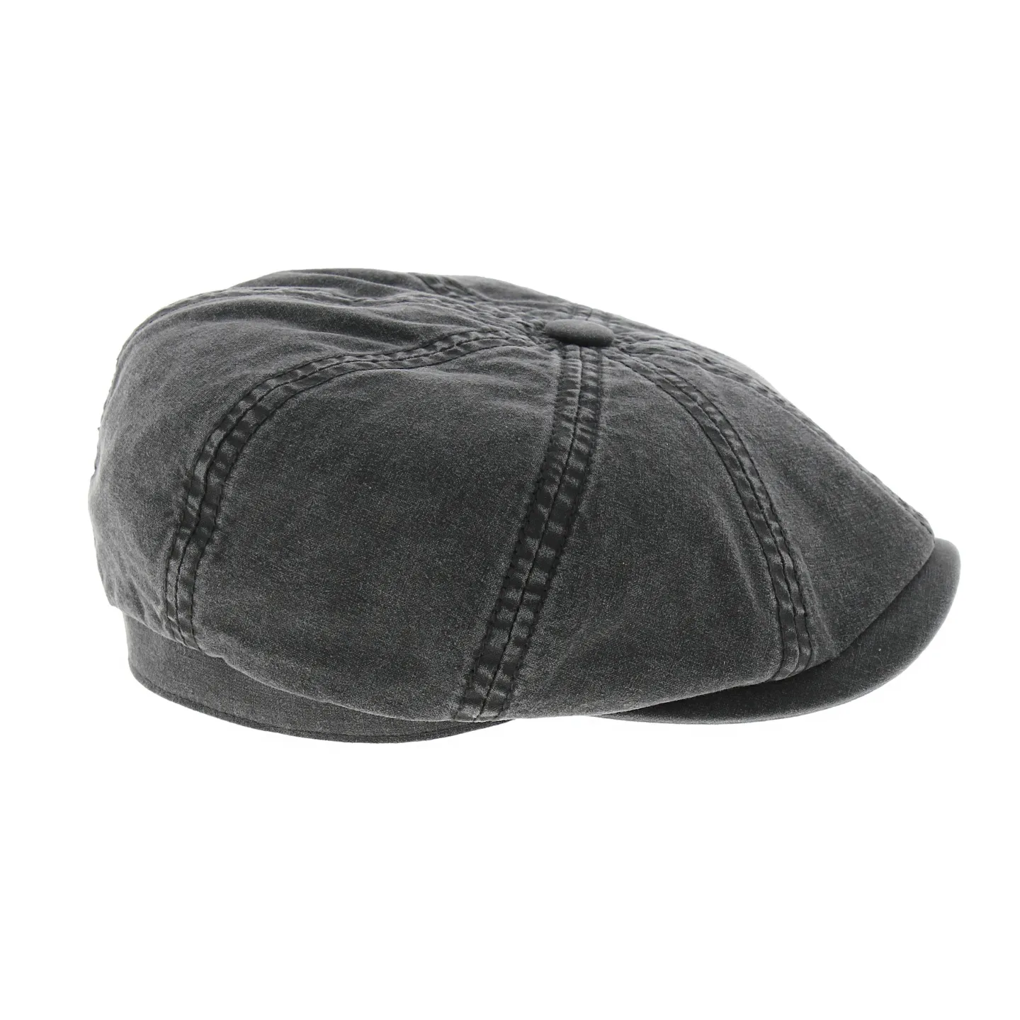 Casquette Hatteras coton biologique noir - Stetson Reference : 2114 | Chapellerie Traclet